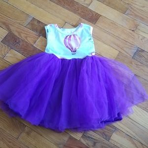 Hot air balloon purple tulle dress